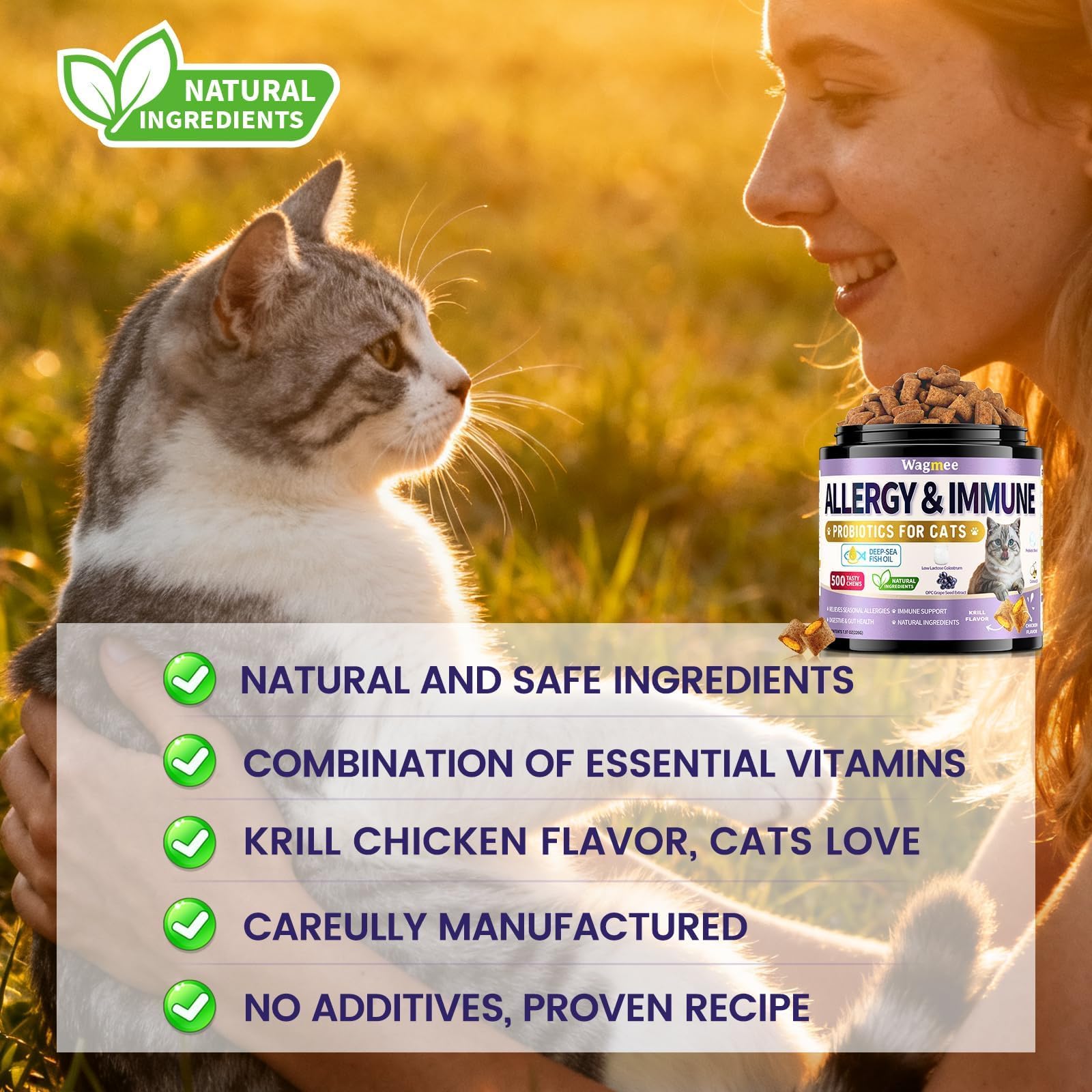 Wagmee taurine cat treats pumpkin and krill flavor evoke enticing aroma