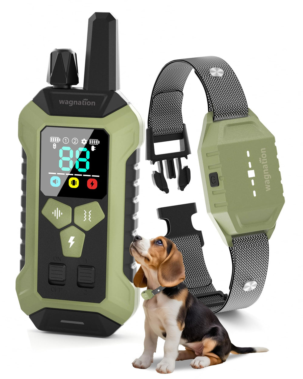 Wagnation dog shock collar with remote for versatile training sessions