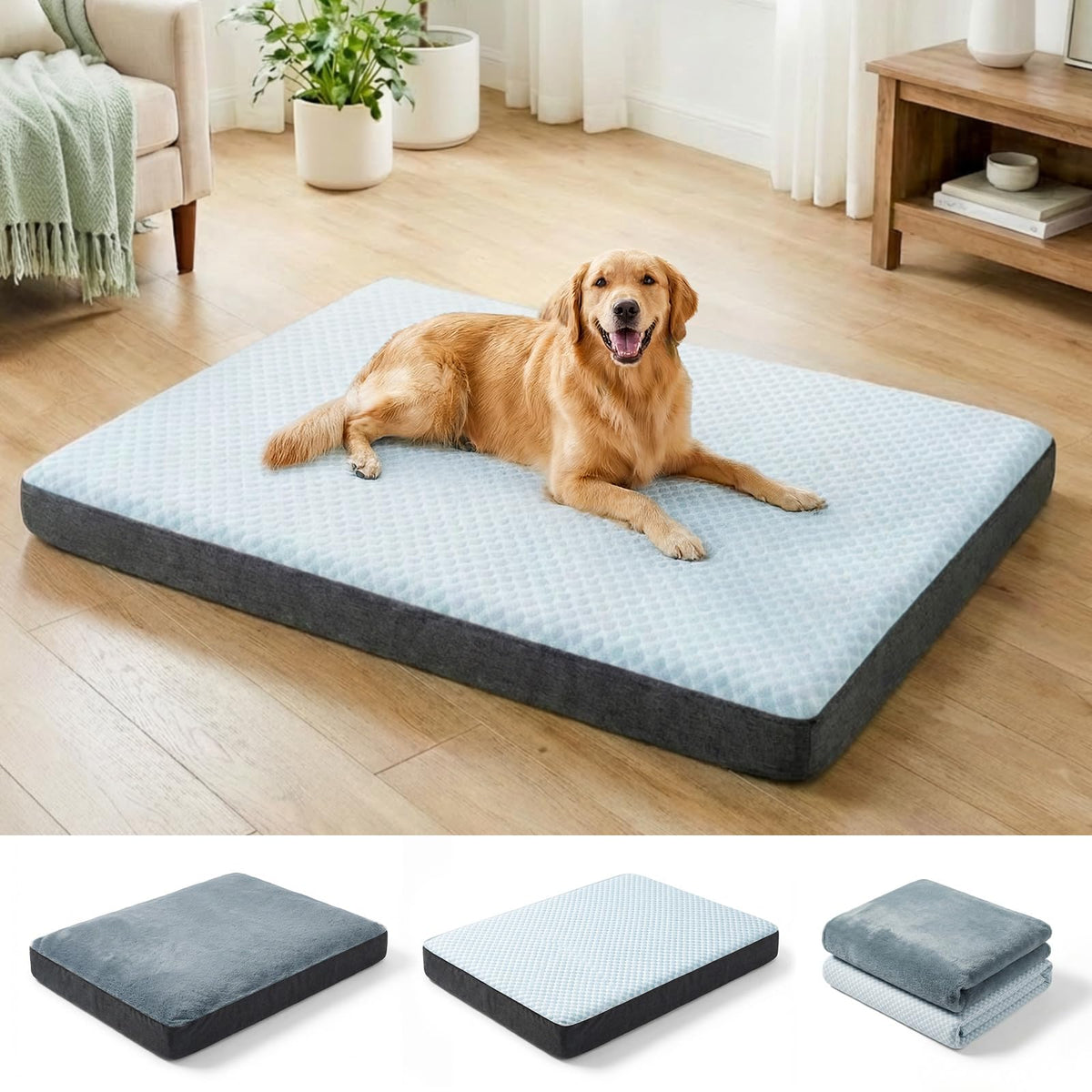 Wagora dog bed crate pad offering plush crate-time comfort and support