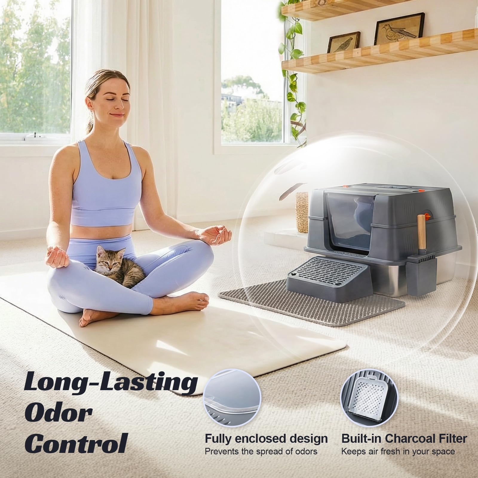 Wagora included litter scoop for quick, hygienic cleaning