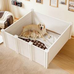 Wagora Whelping Box puppy playpen for indoors and outdoors, versatile containment.
