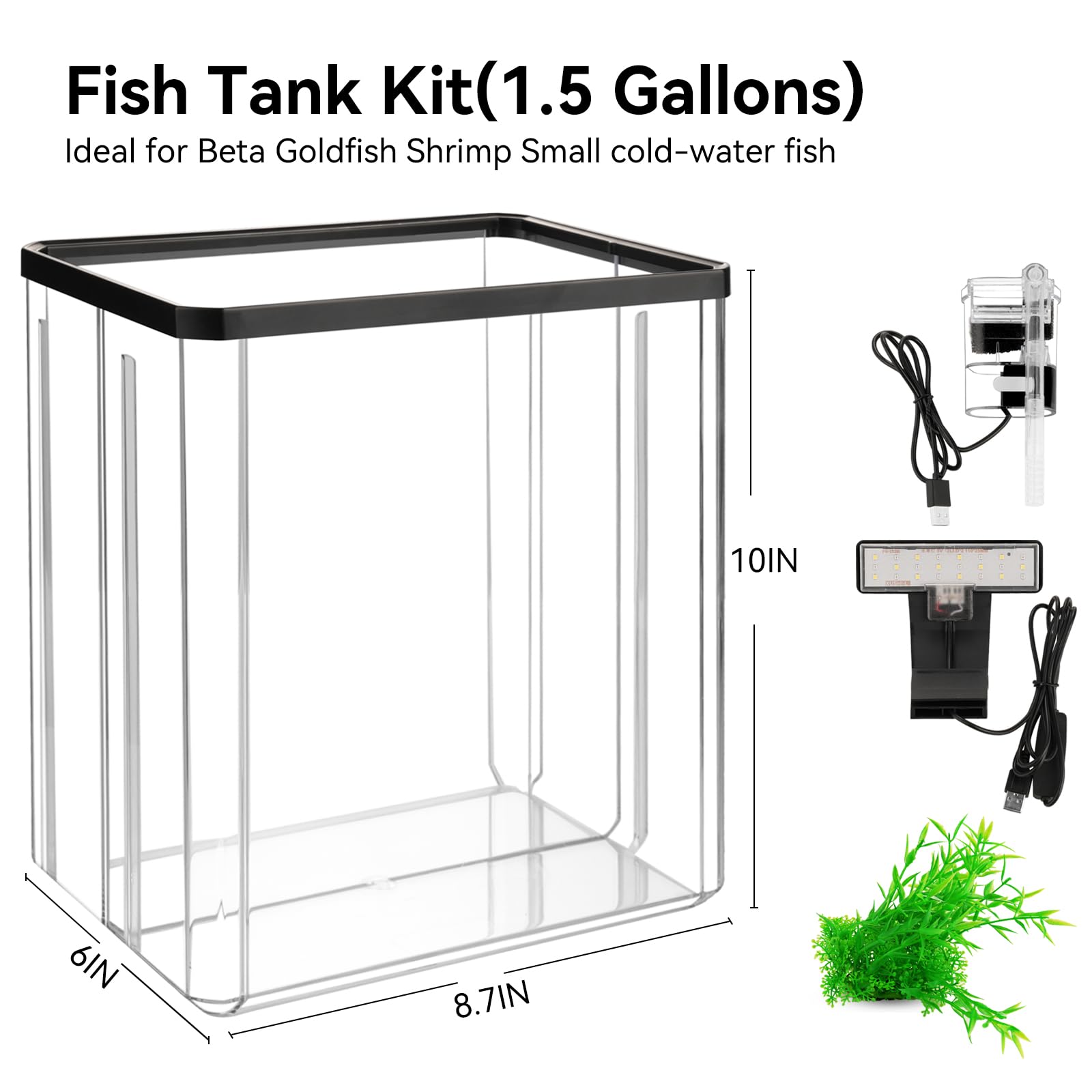 Wagrvuy 3-in-1 LED light showing color modes for vibrant fish