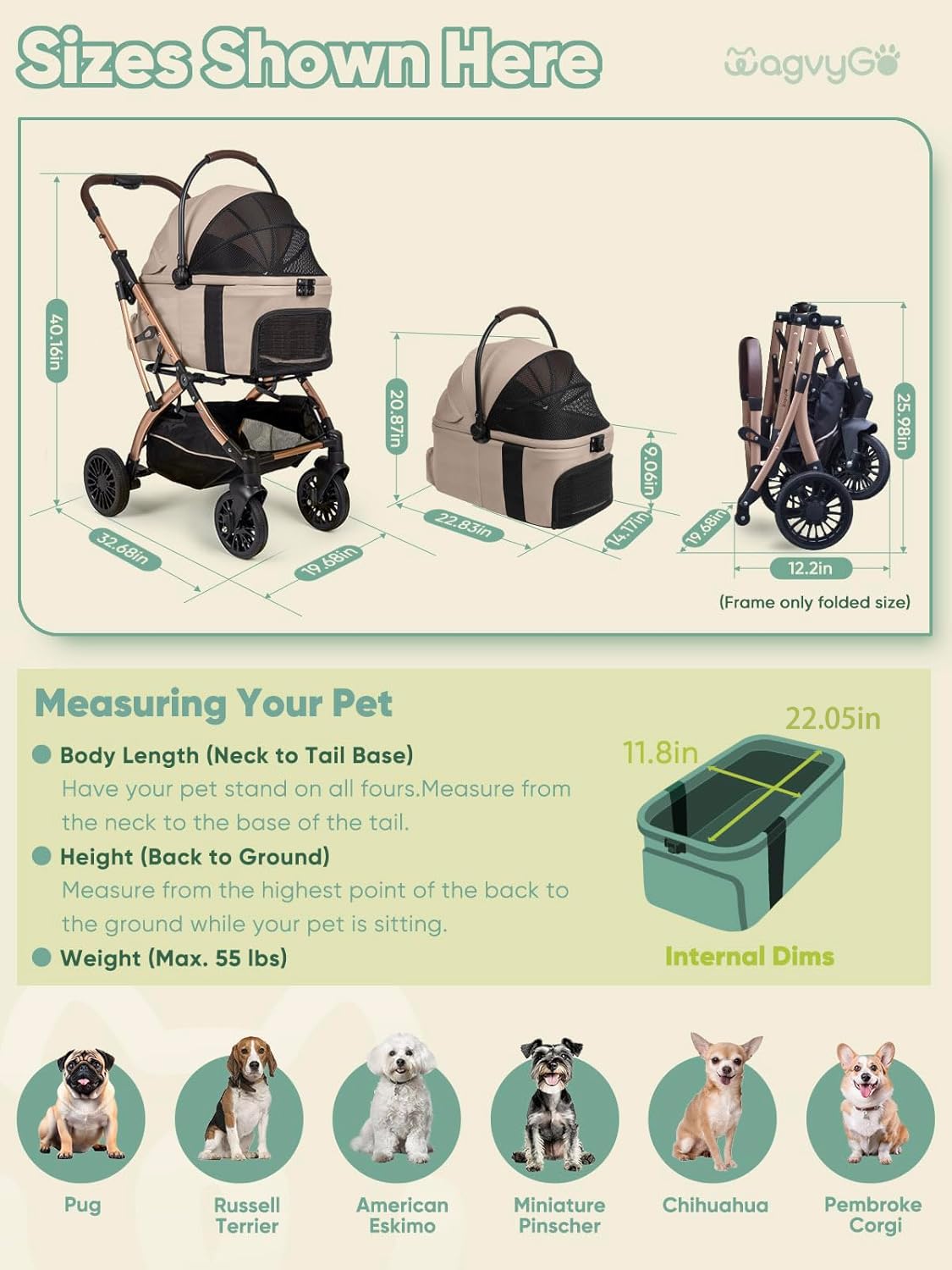 WagvyGo 5-in-1 design adaptable as stroller, carrier, or car seat