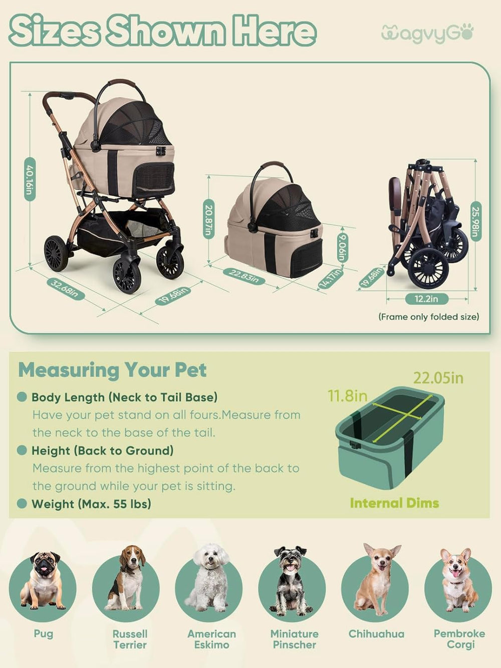 WagvyGo 5-in-1 design adaptable as stroller, carrier, or car seat