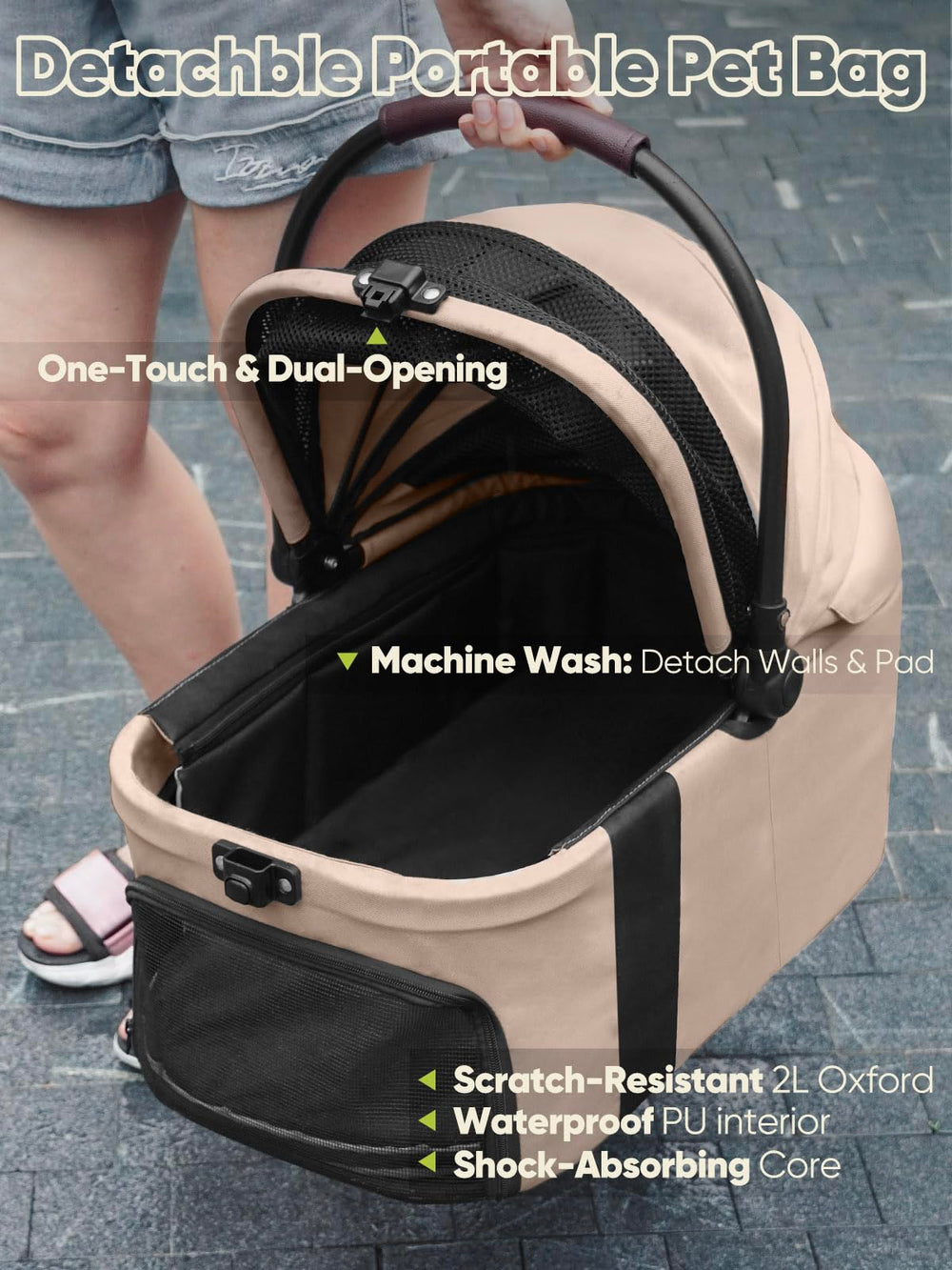 WagvyGo escape-proof front entry zipper and interior tether for safety