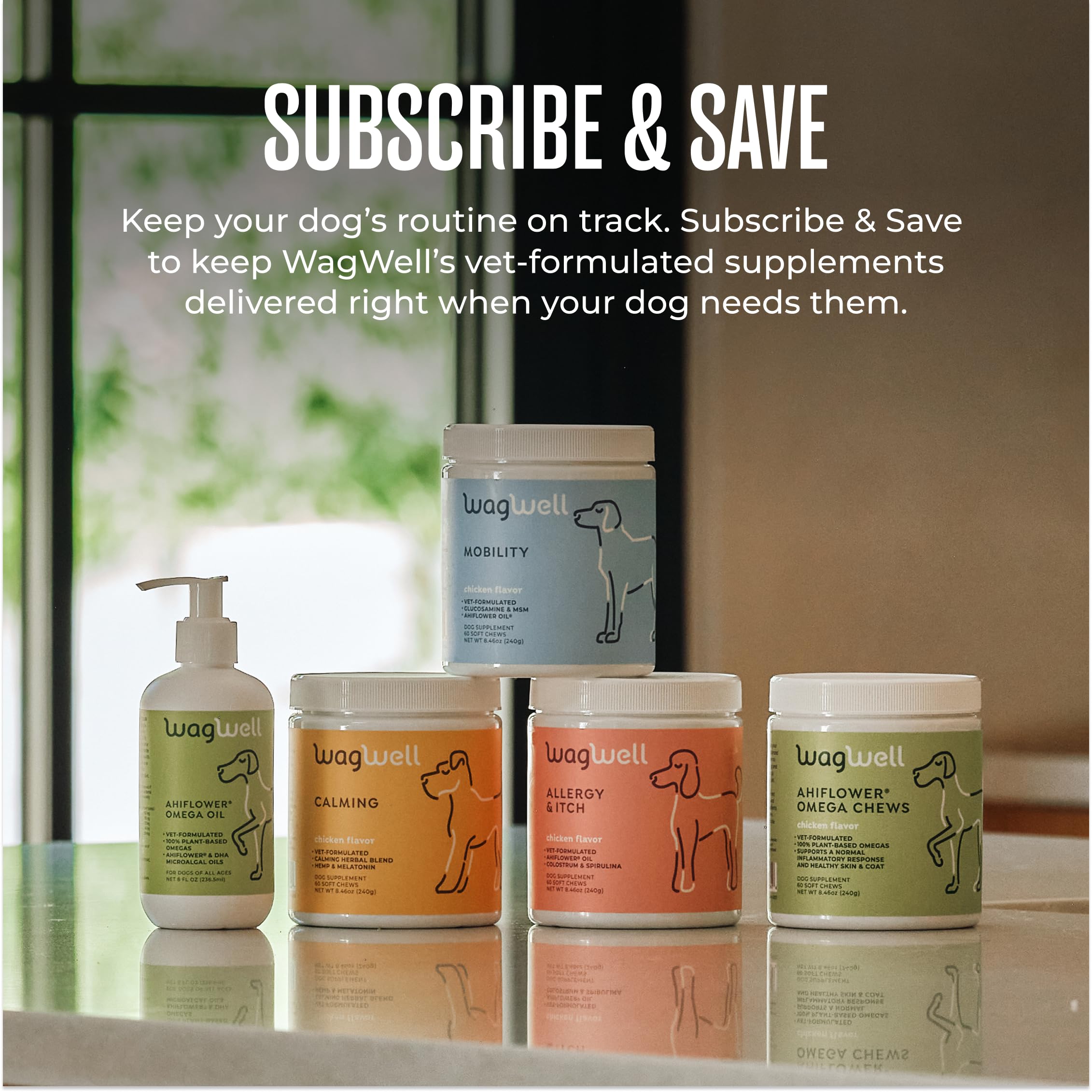 Product label highlights plant-based omega sources and usage guidelines