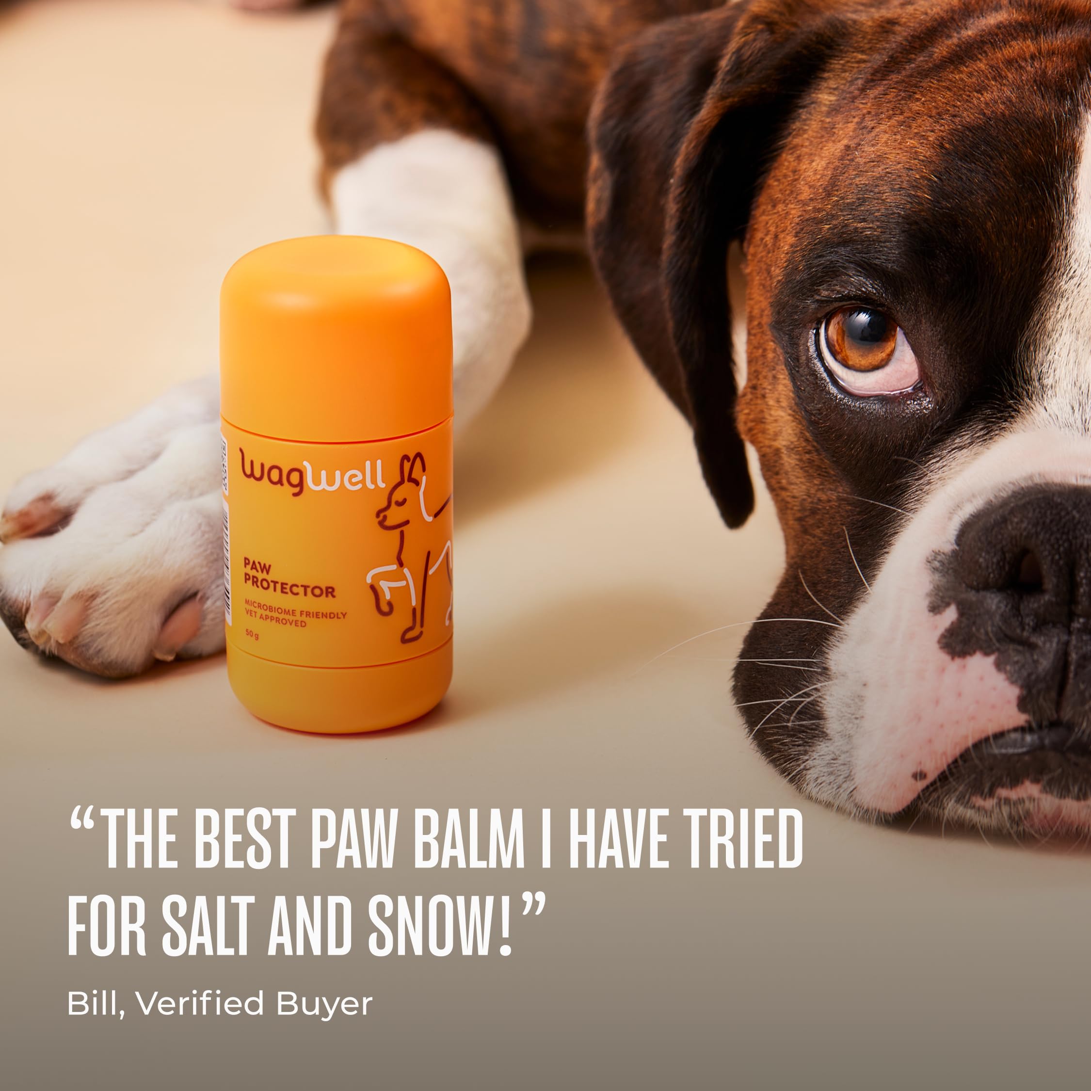 WagWell Paw Protector twist-up design enables quick touch-ups before or after outdoor play.