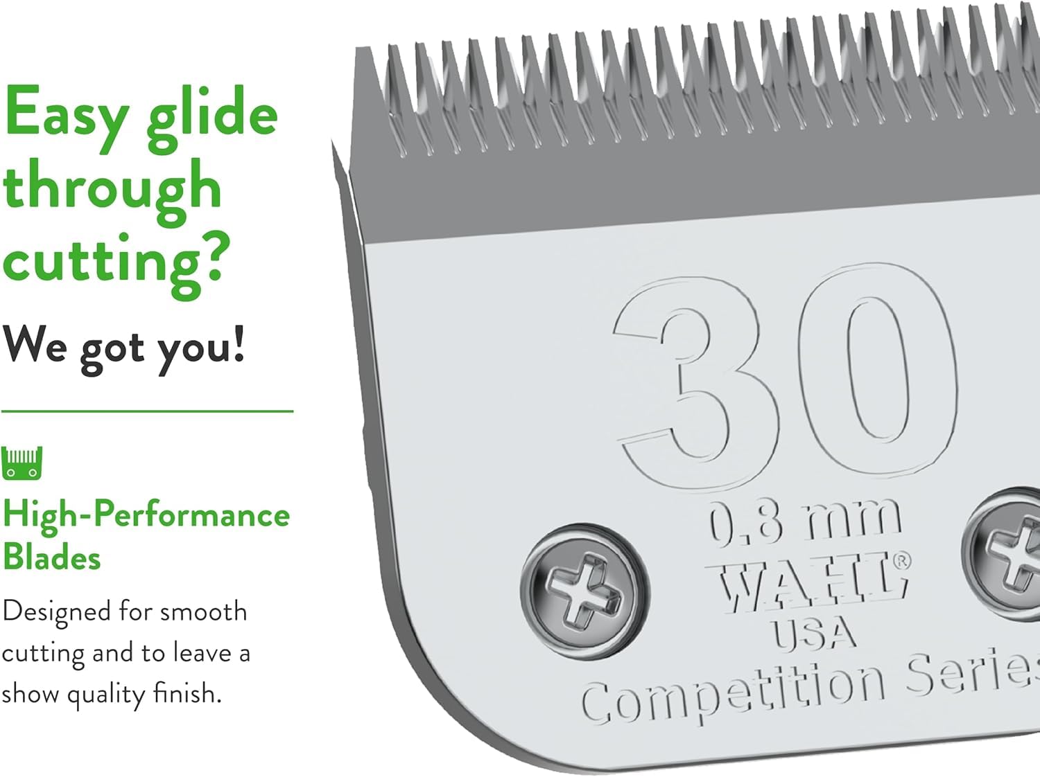 Wahl 2355-100 detachable blade packaging shows easy replacement.