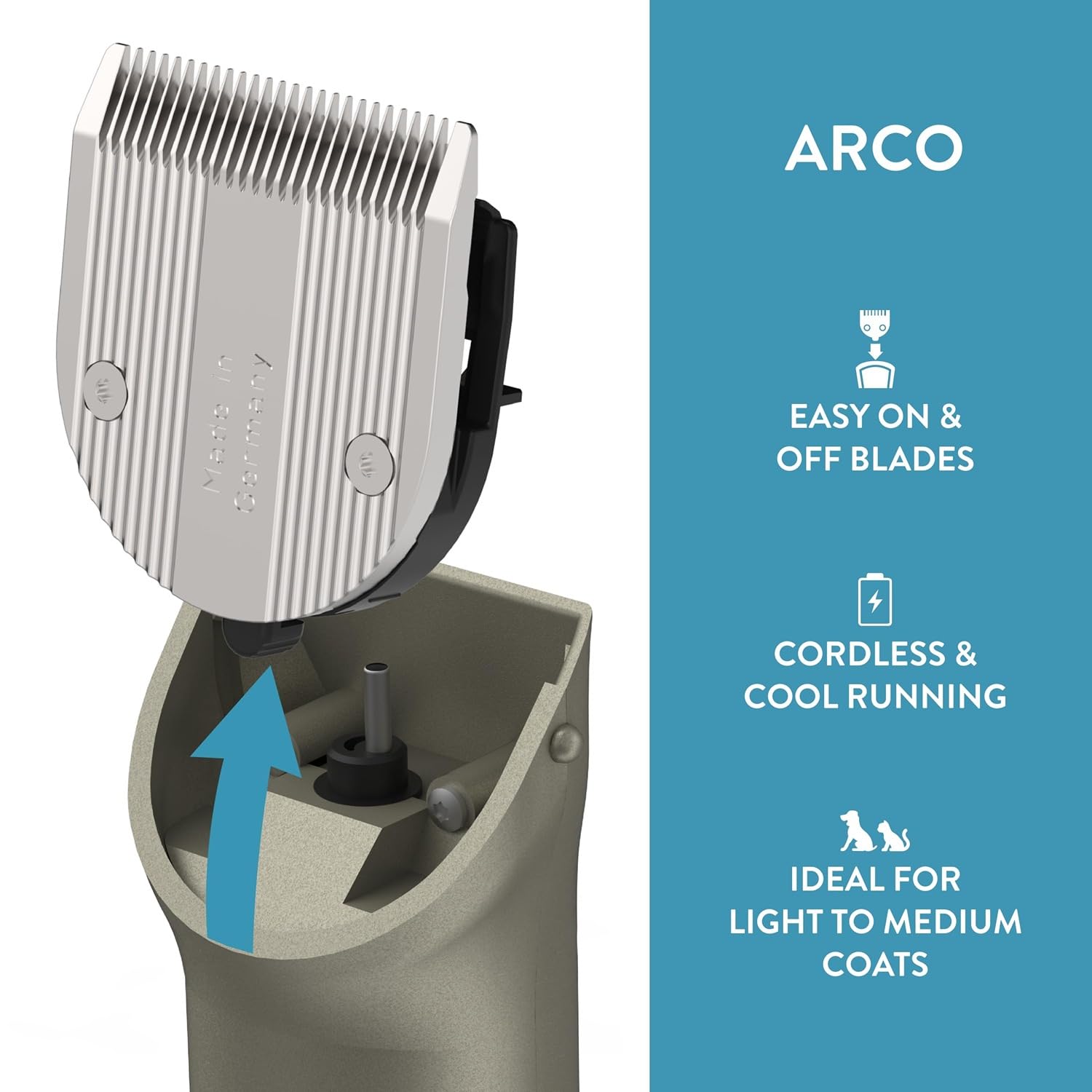 Wahl Arco charging stand—easy recharge between grooming tasks.