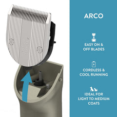 Wahl Arco charging stand—easy recharge between grooming tasks.