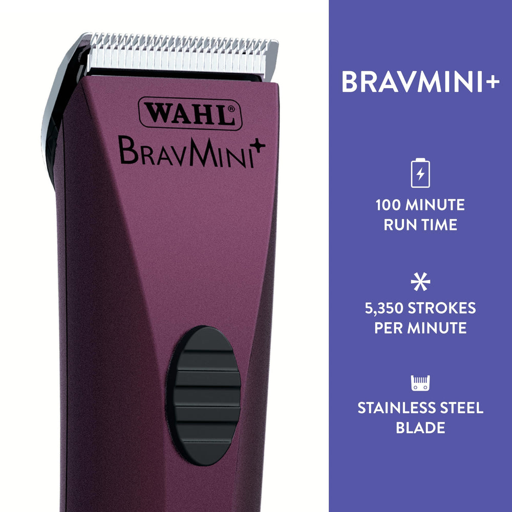 Wahl BravMini+ five-position attachment for versatile lengths.
