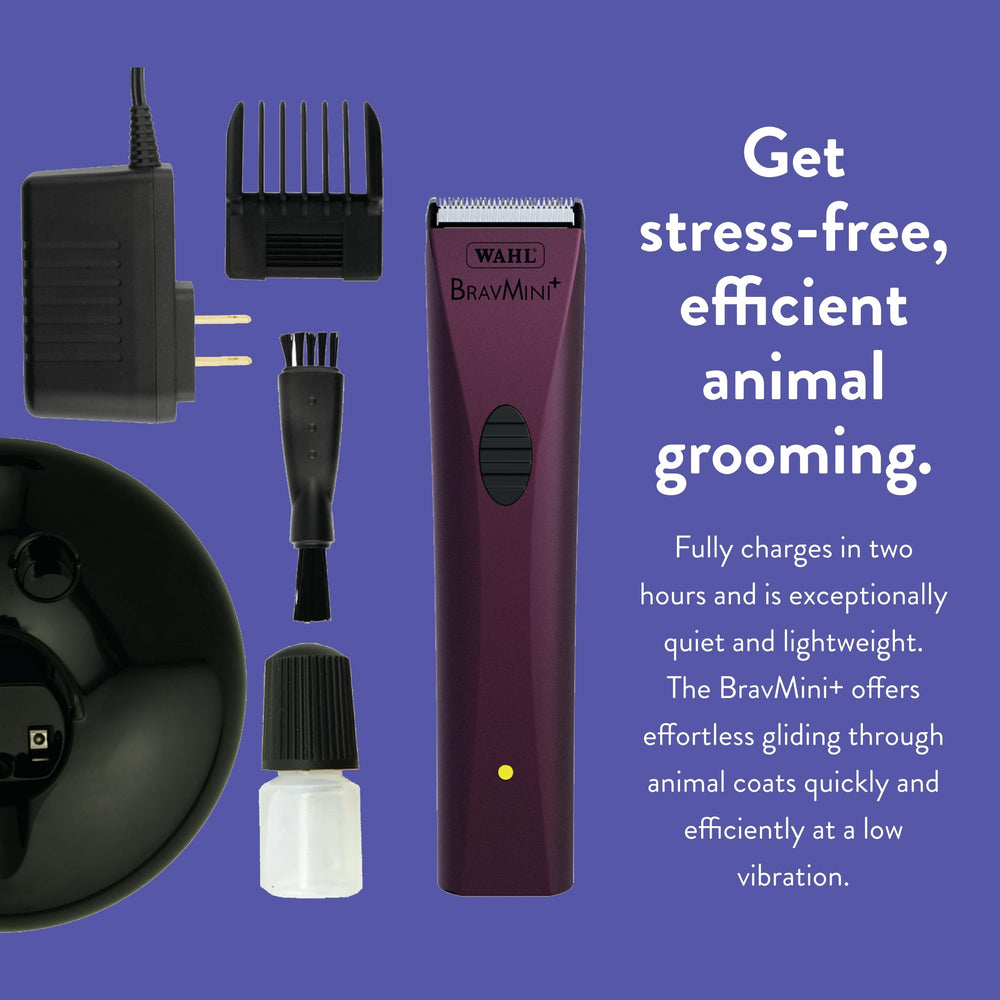 Wahl BravMini+ charging stand keeps the device ready.