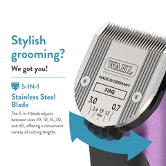 Wahl Bravura 5-in-1 blade close-up for versatile cutting lengths