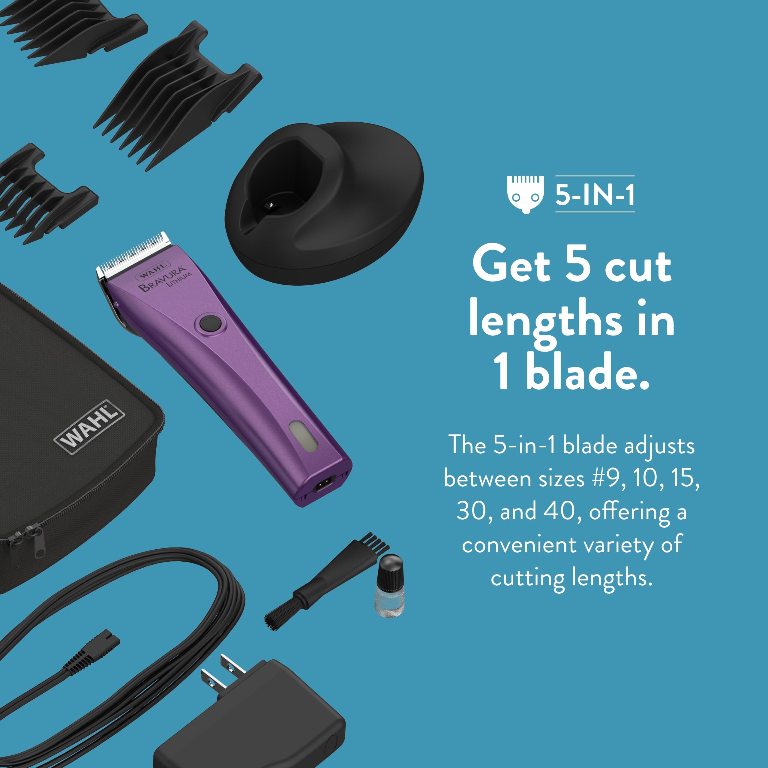 Wahl Bravura cleaning brush and blade oil for easy maintenance