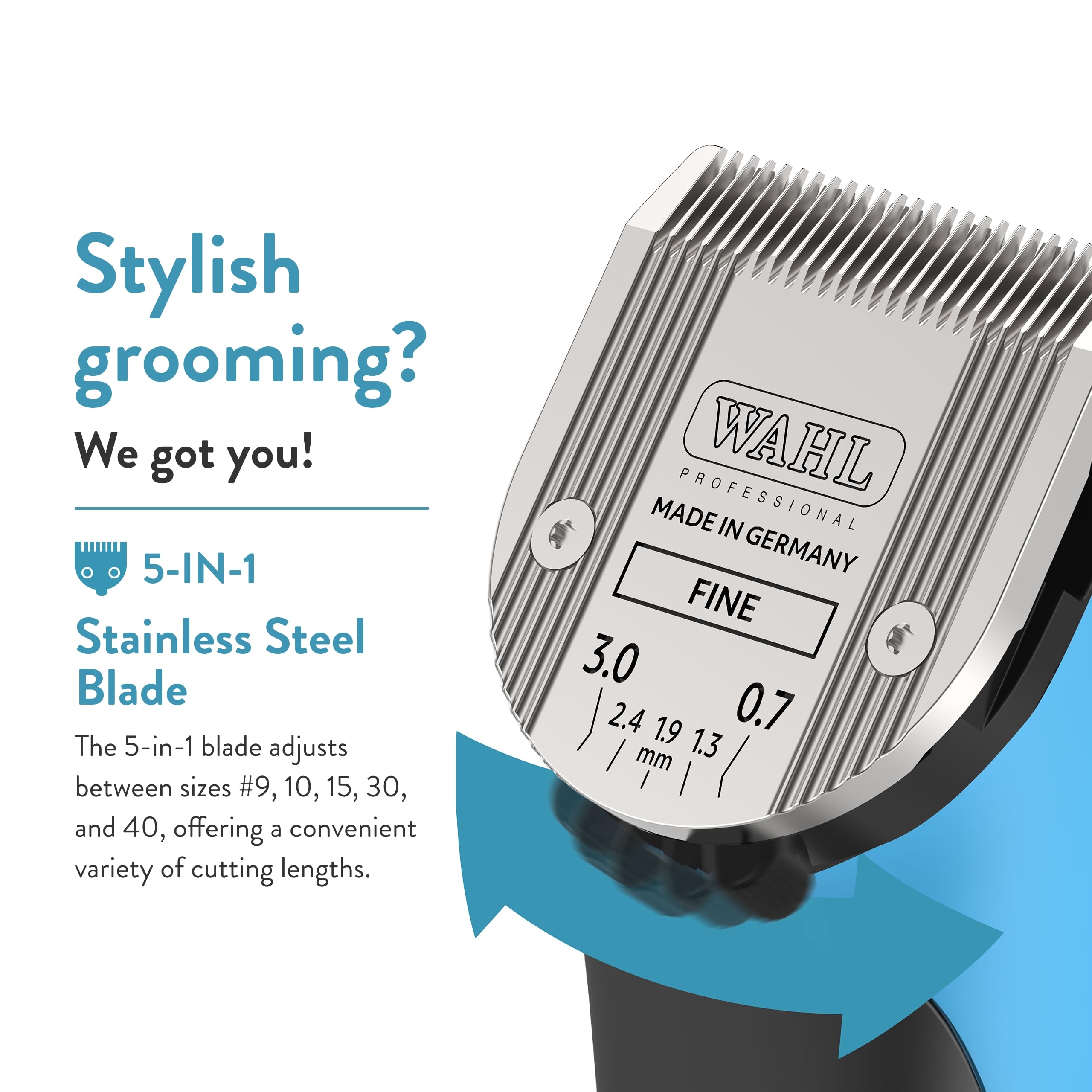WAHL Bravura cordless and corded operation for flexible grooming