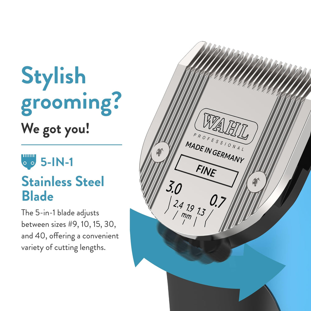 WAHL Bravura cordless and corded operation for flexible grooming