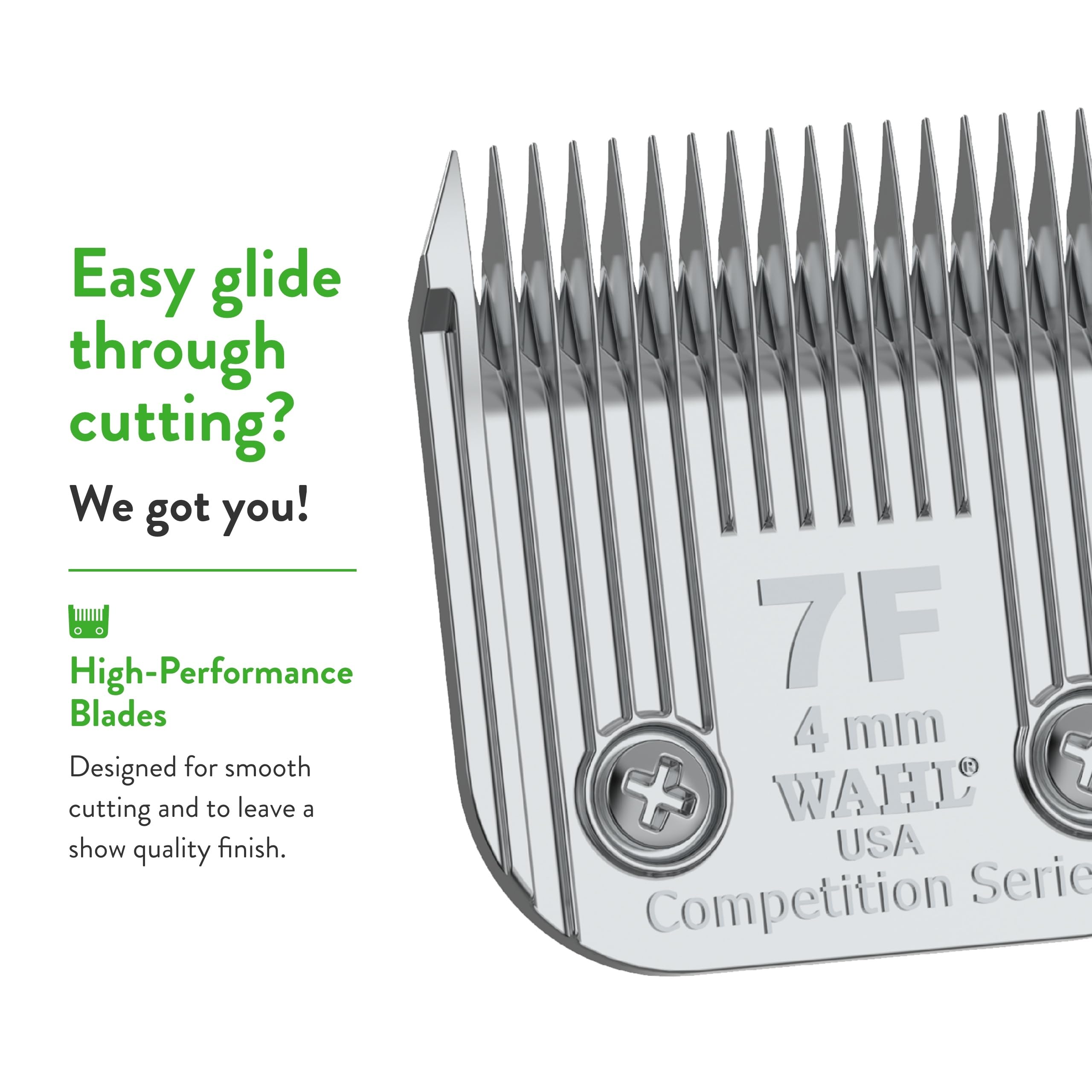 Wahl clipper with 7F blade delivering a show-ready coat finish