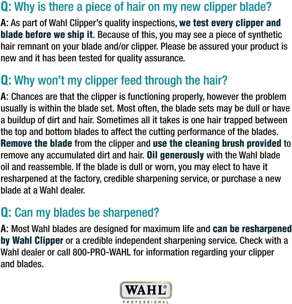 Detachable blade system assembly by Wahl shown for quick changes