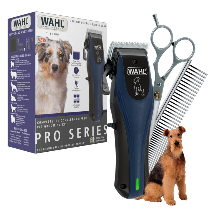 Wahl Power Pro cordless clipper for heavy coats in action