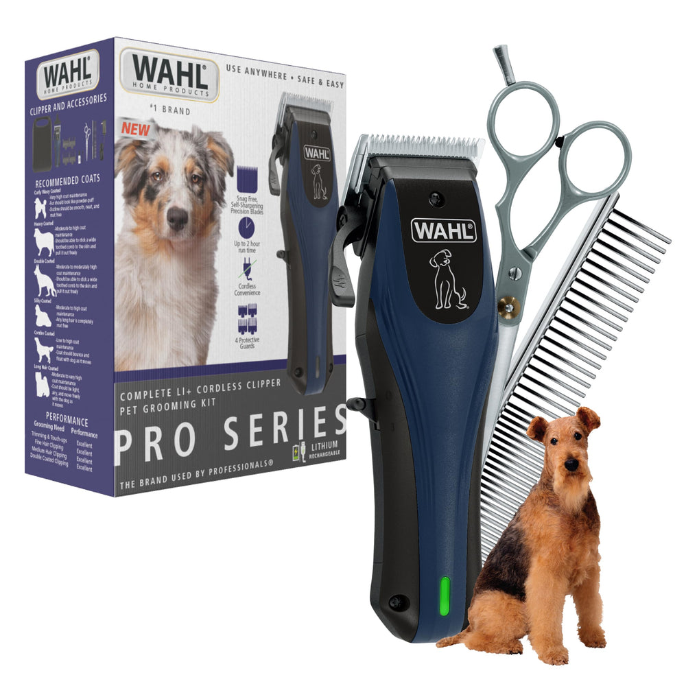 Wahl Power Pro cordless clipper for heavy coats in action