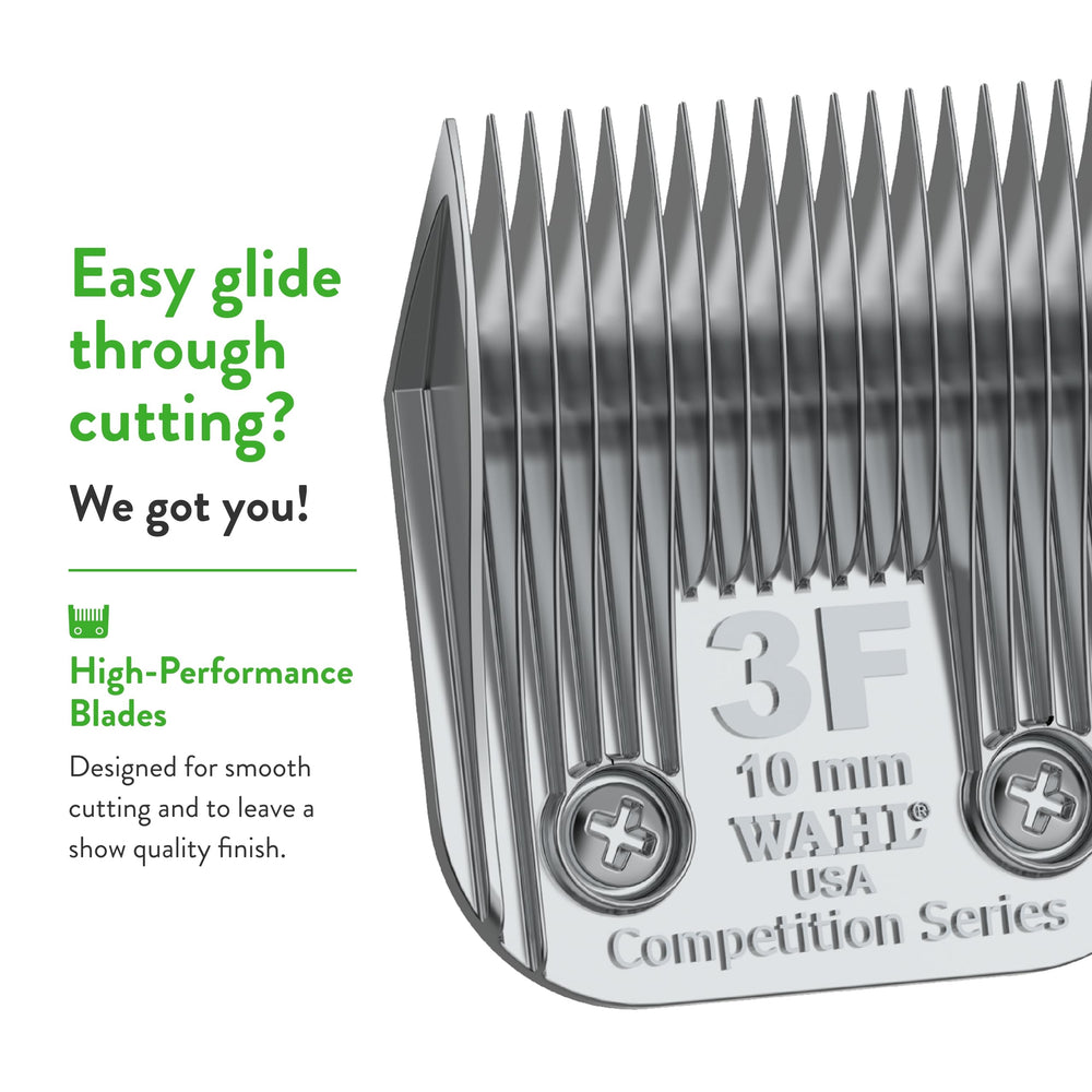 Wahl Pro Animal 3F blade chrome finish for durability