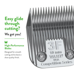 Wahl Pro Animal 3F blade chrome finish for durability