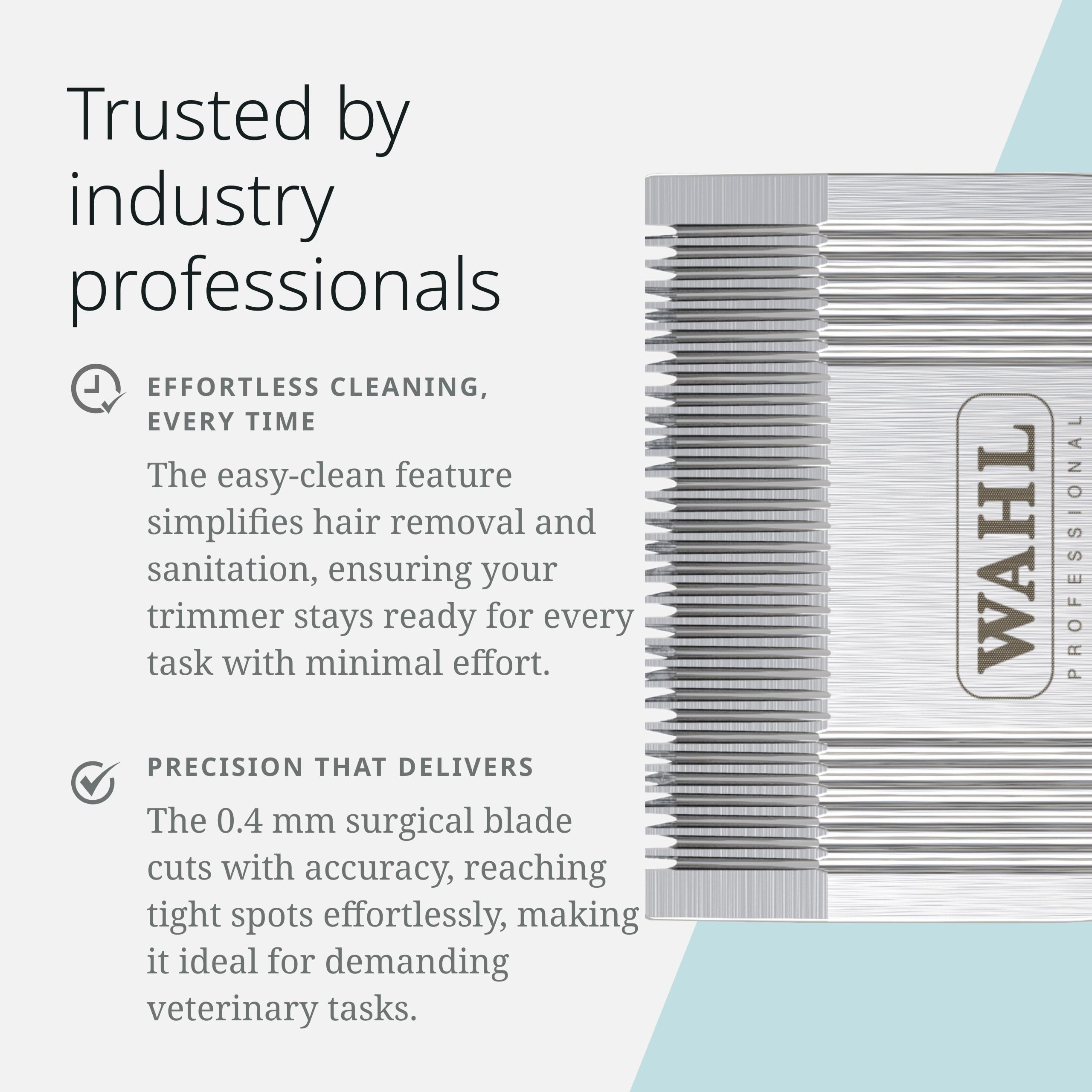 Wahl Pro Animal Easy Clean blade ready for cats and dogs grooming setups