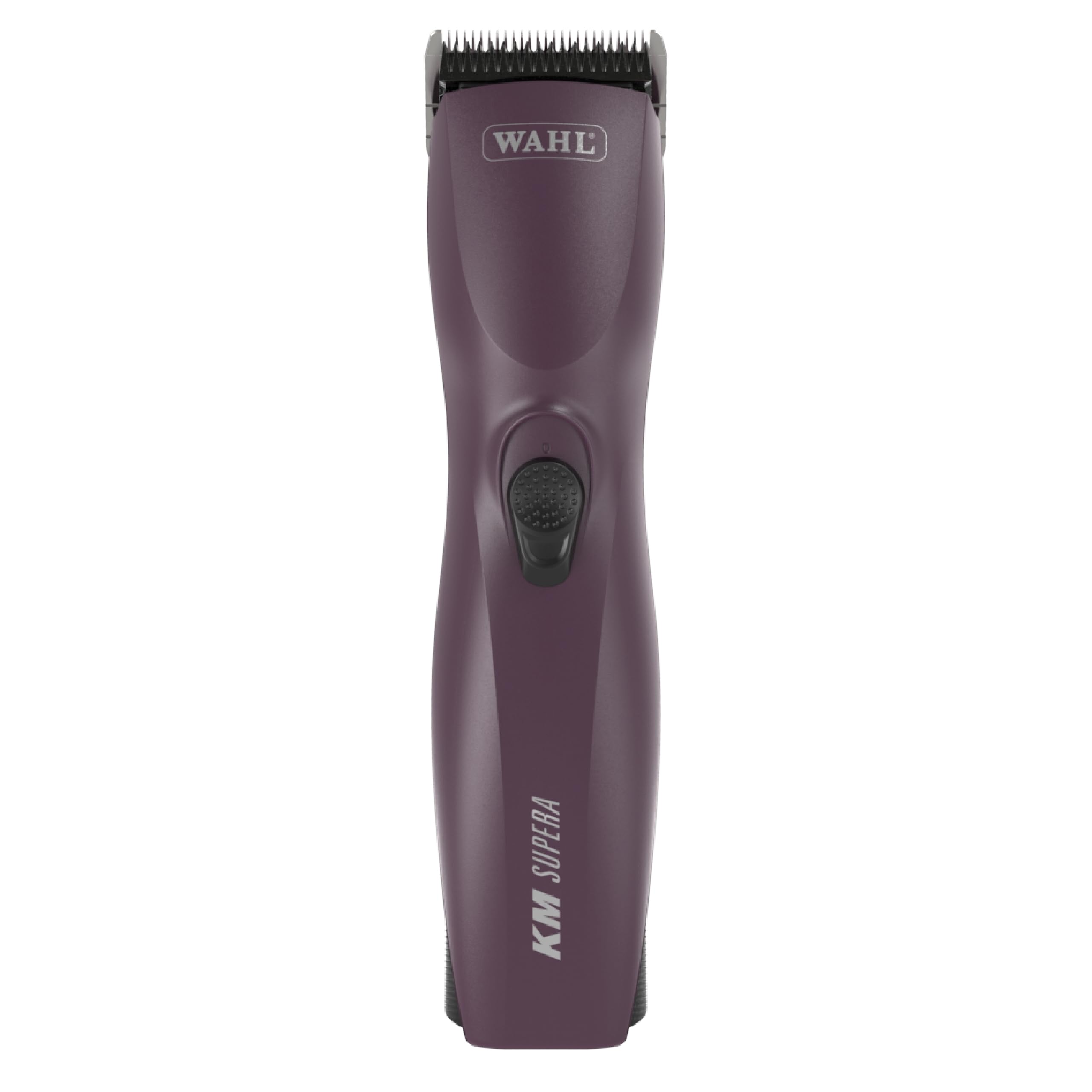 Wahl Pro Animal KM Supera cordless clipper battery indicator for long grooming sessions.