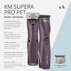 Wahl Pro Animal KM Supera lockguard technology prevents blade hinge shocks.