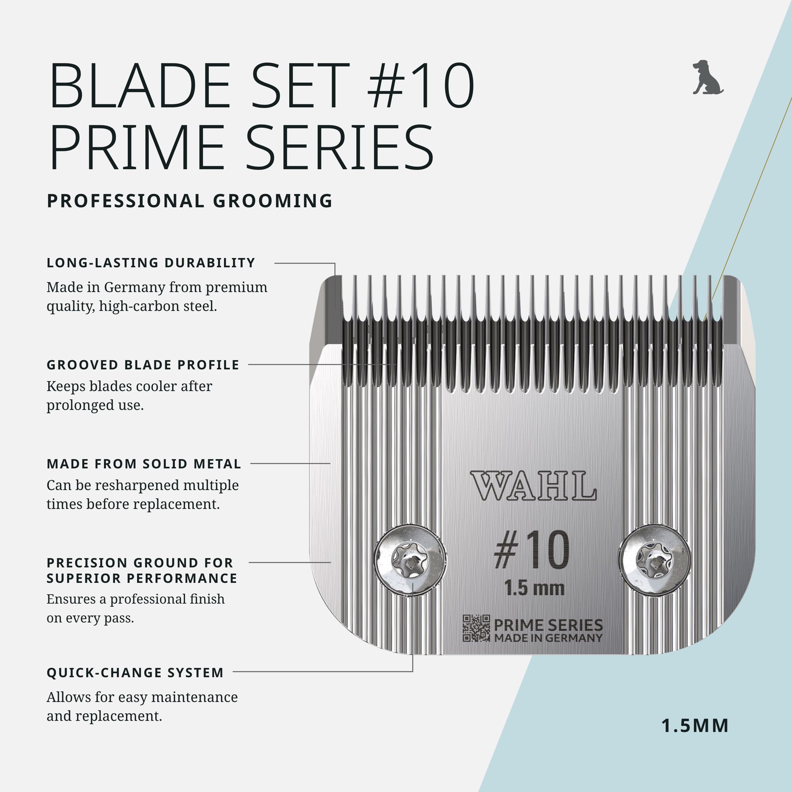 Detachable Prime Series blades by Wahl enable fast swaps during grooming
