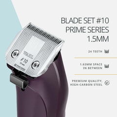 Quick-change system on Wahl Prime blades facilitates rapid blade swaps