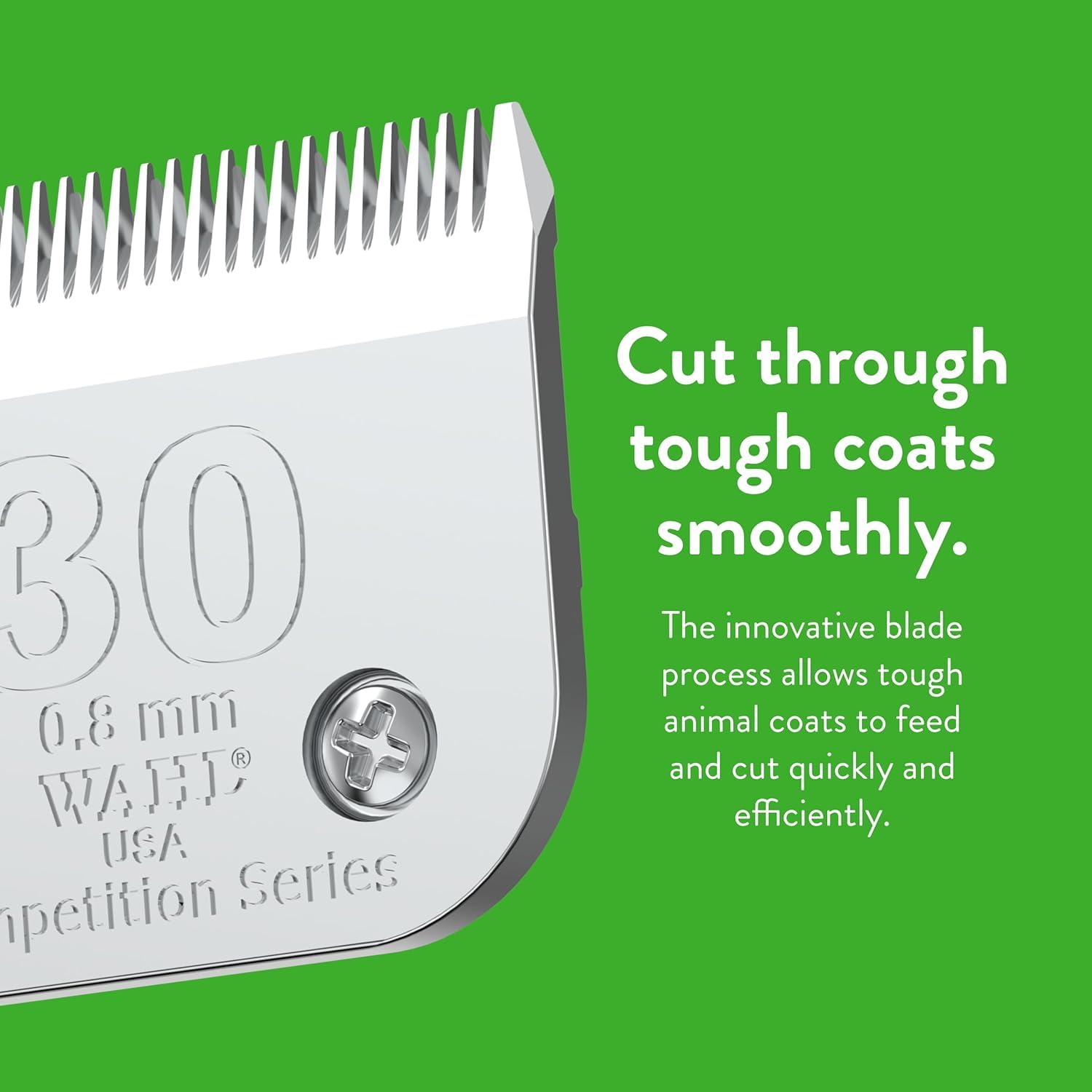 Wahl 30 fine blade in use on a dog for a show-ready trim.