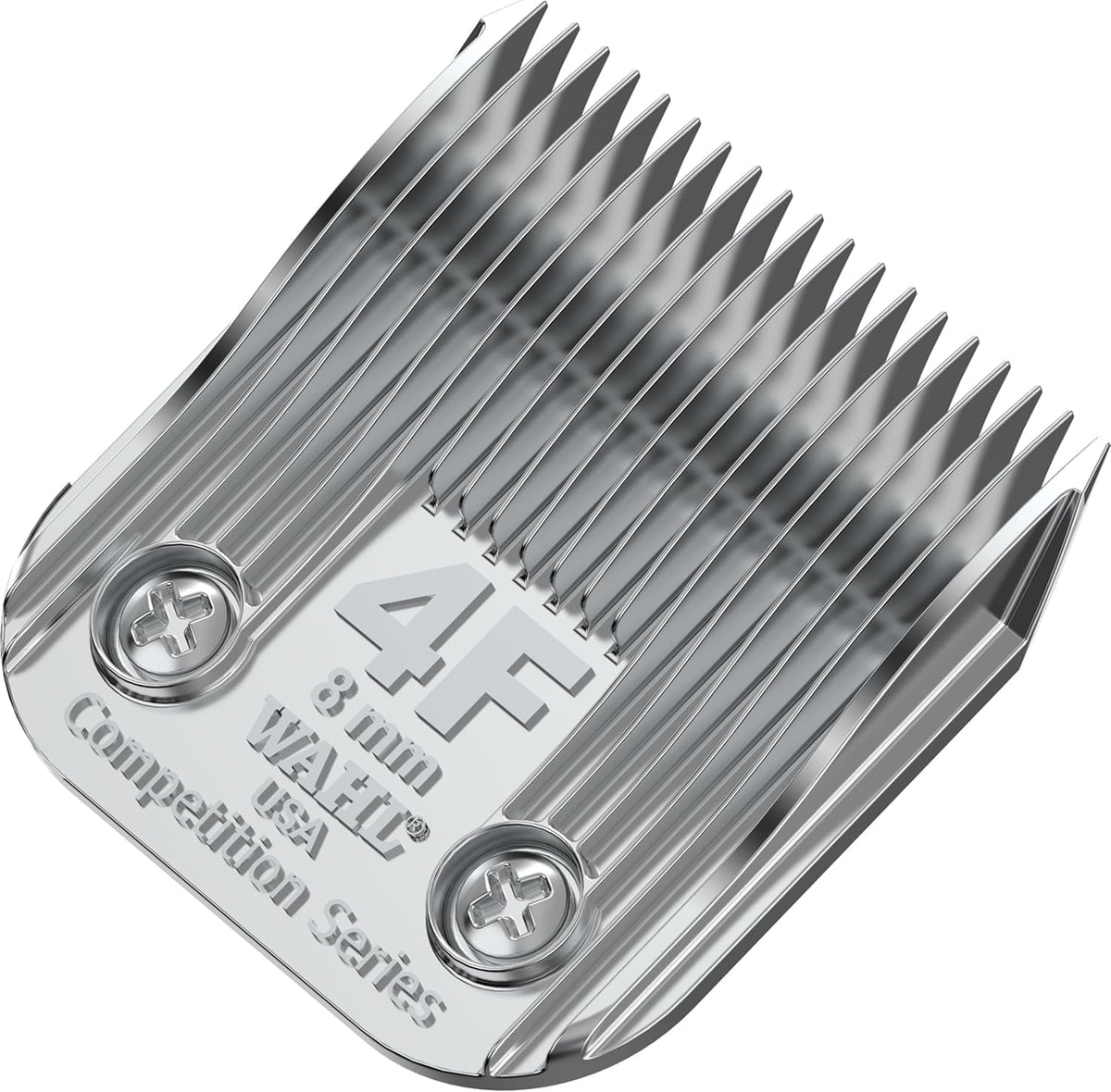 Wahl Professional Animal 4F blade closeup shows a 5-16 inch cut for precise grooming.