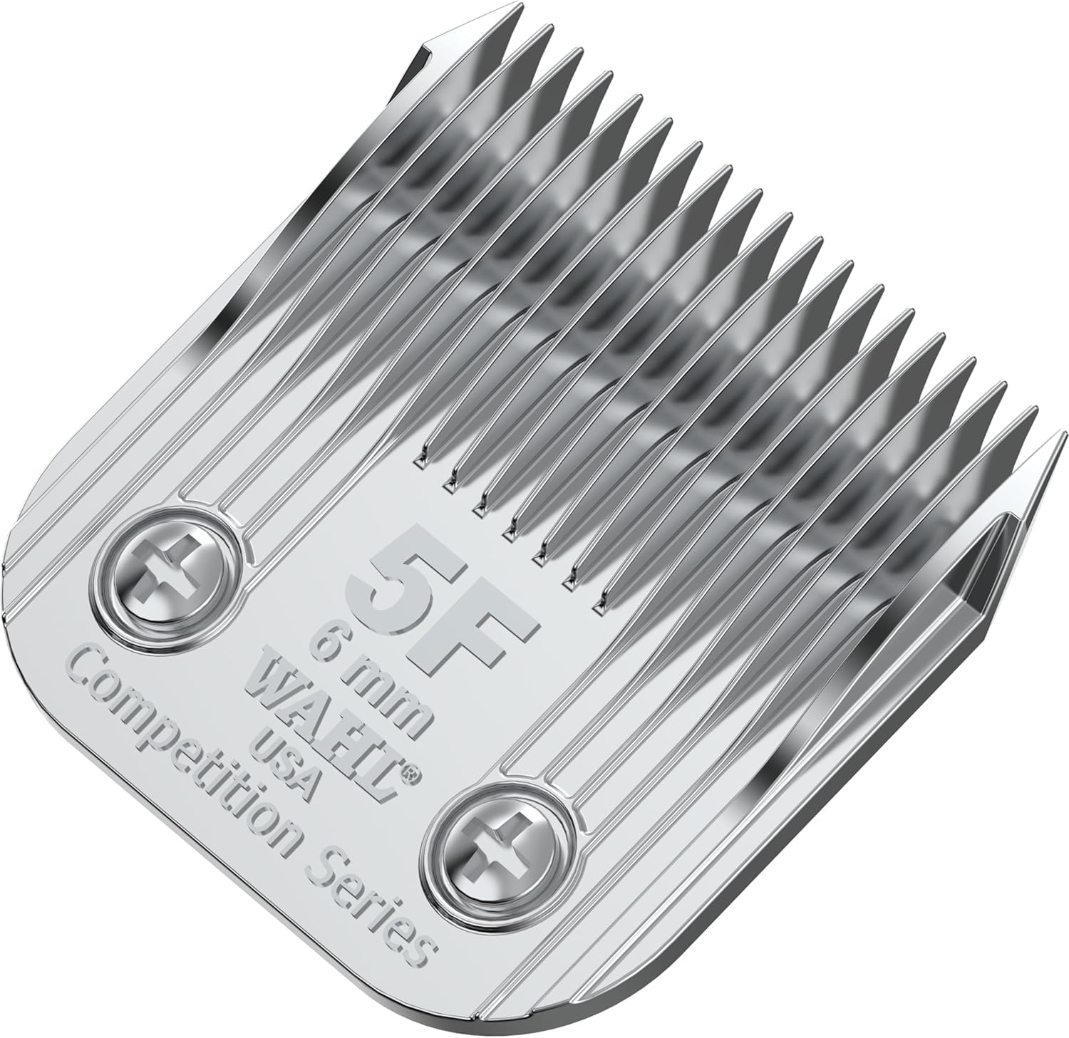 Wahl Professional Animal 5F blade close-up showing a 6mm cut for smooth grooming.