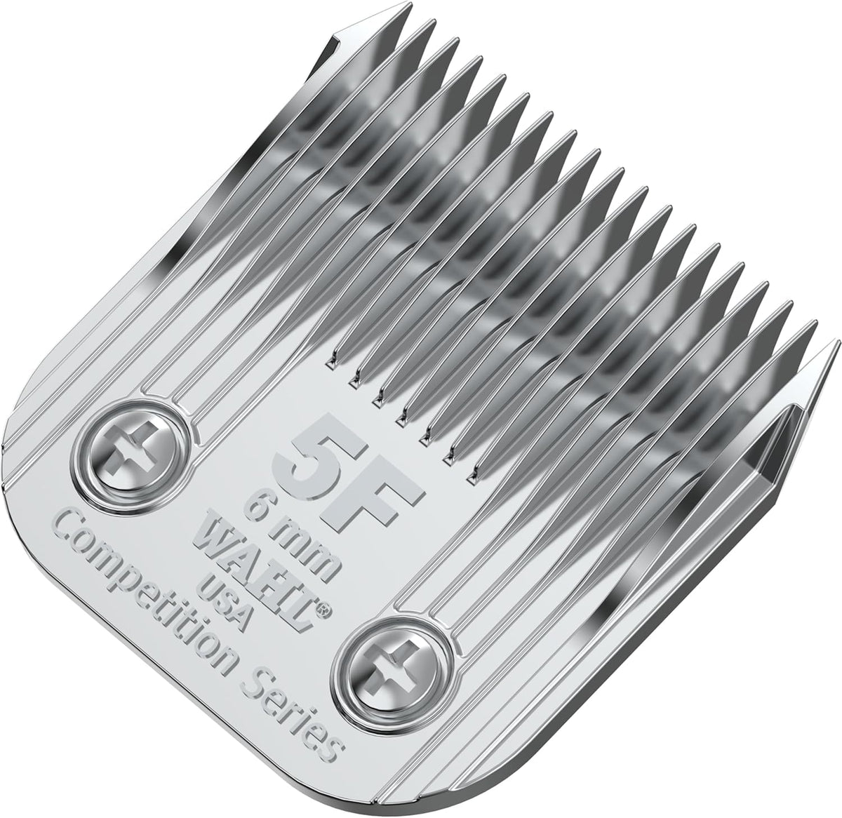 Wahl Professional Animal 5F blade close-up showing a 6mm cut for smooth grooming.