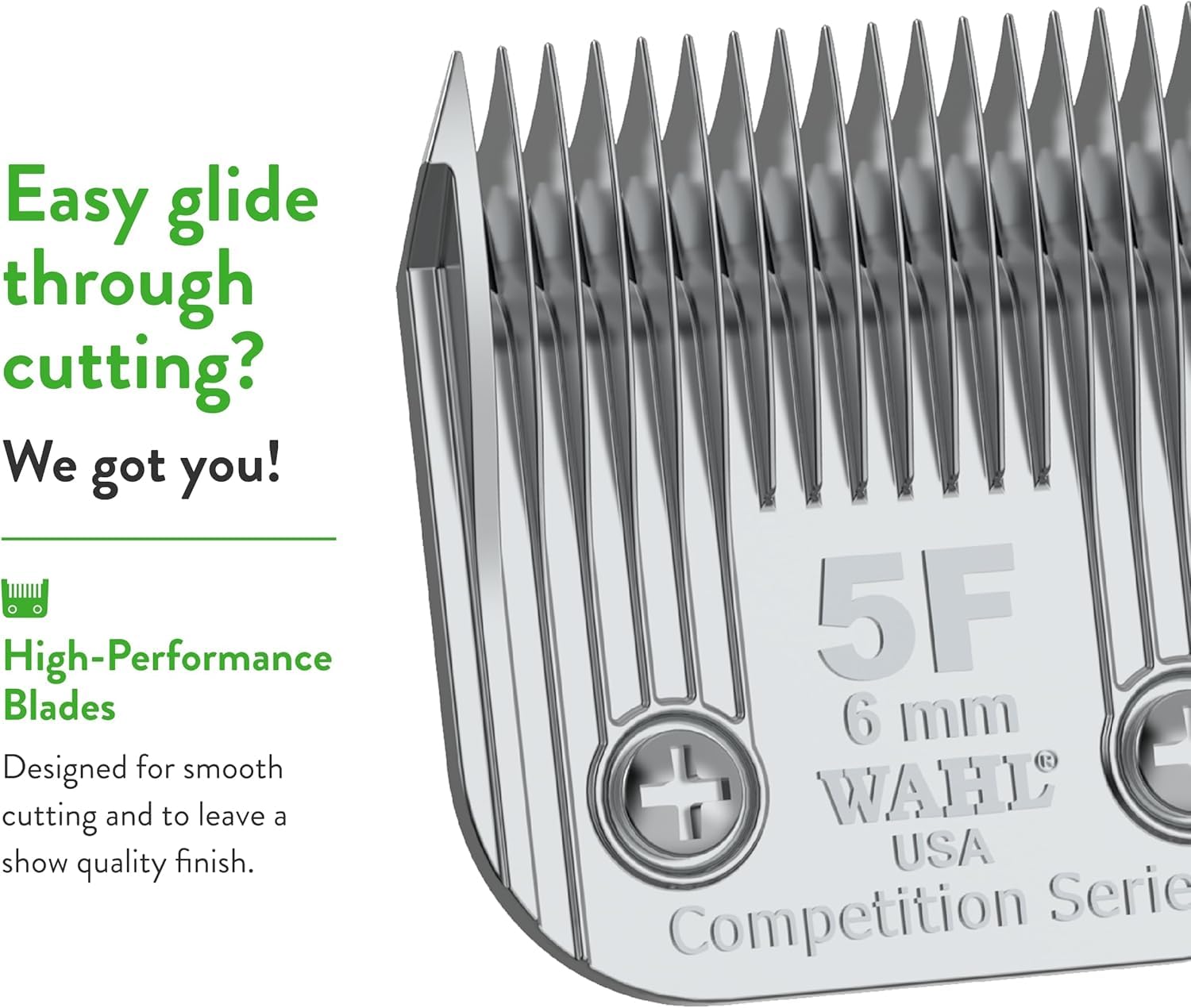 Wahl Professional Animal 5F detachable blade attached to a compatible clipper.