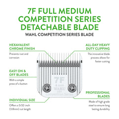 Wahl Professional Animal 7F blade attachment on clipper enables smooth grooming