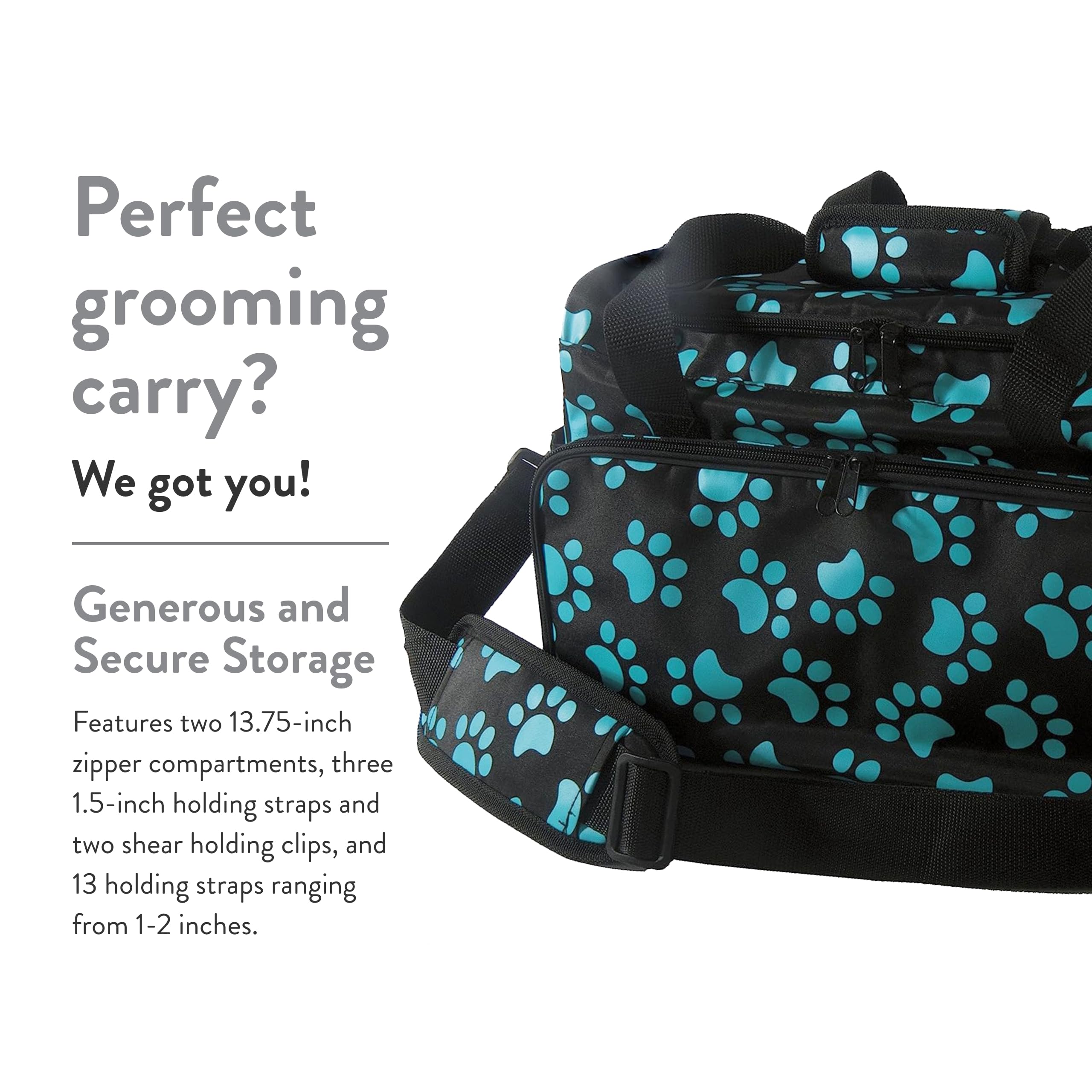 Netted exterior pocket on Wahl tote for quick-access items.