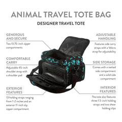 Wahl tote features adjustable shoulder strap for comfortable on-the-go carry.