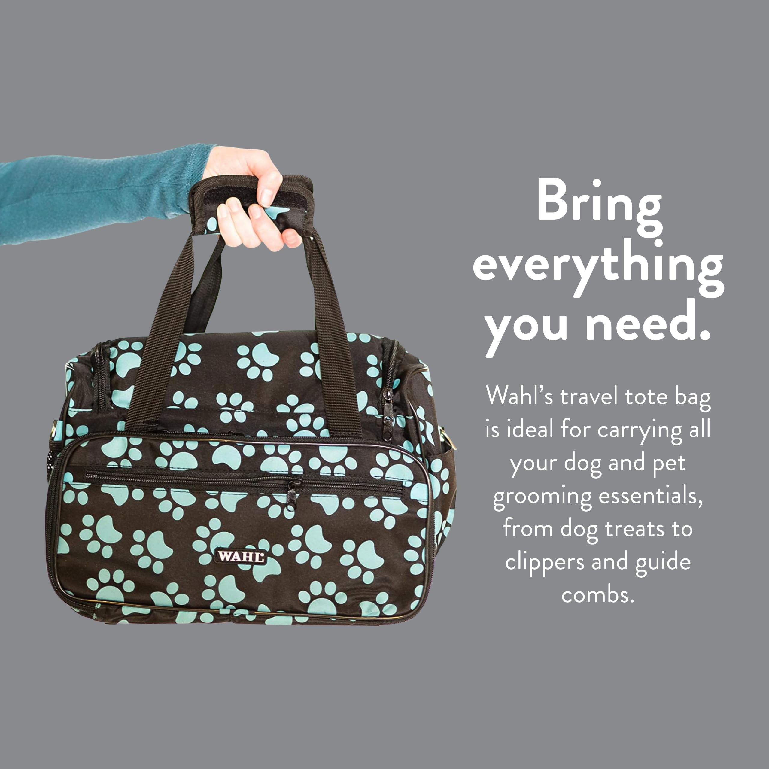 Wallet-style pocket on the tote offers a dedicated space for small items.