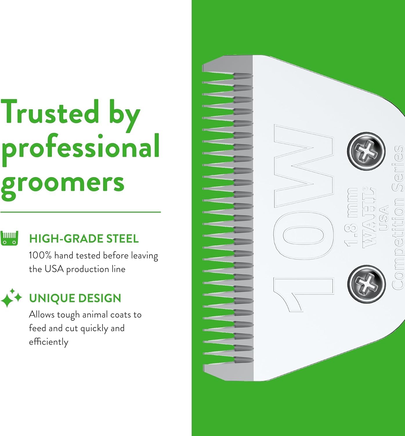 Wahl QA check closeup reflects thorough quality assurance.