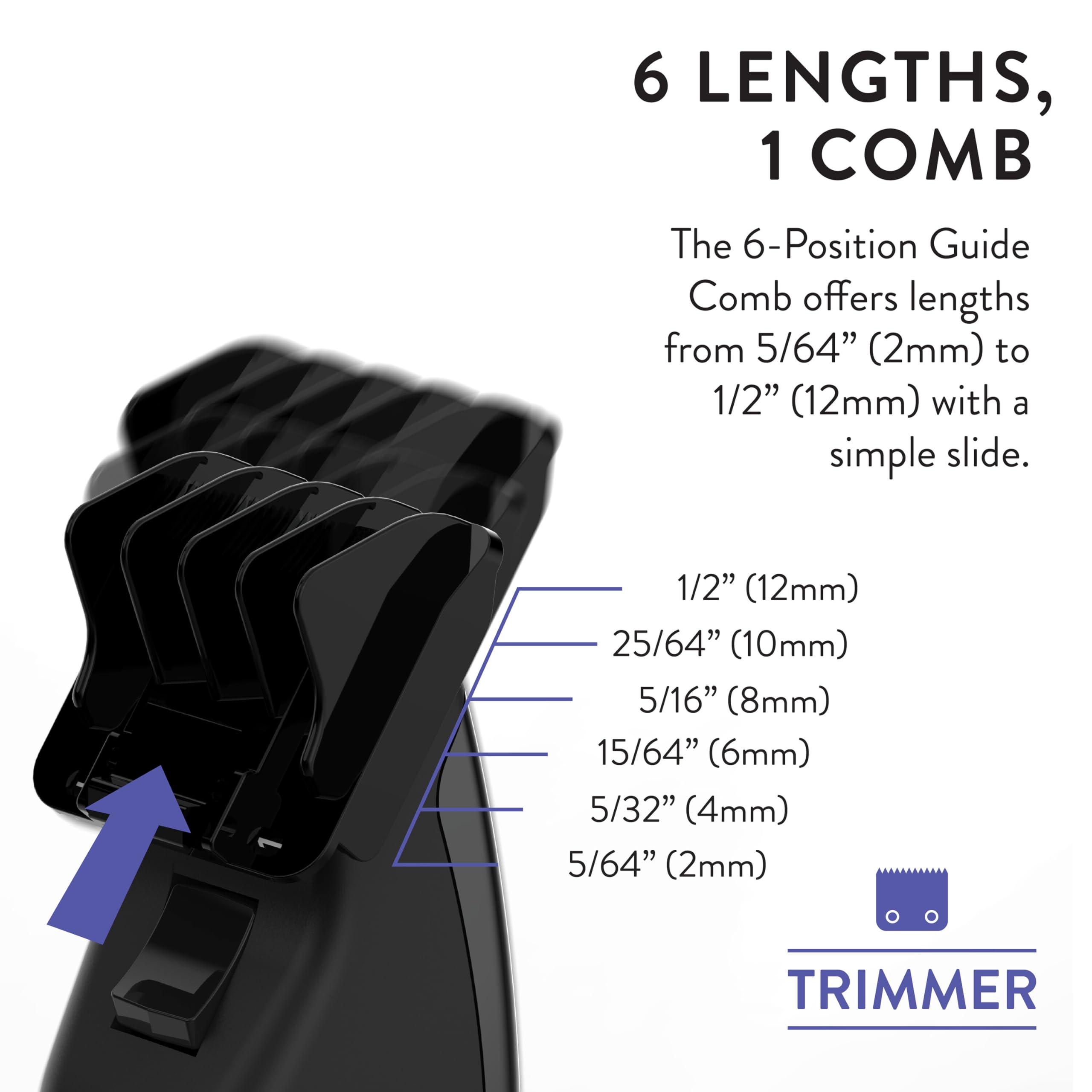 Wahl Super Pocket Pro six-position attachment and extra combs for versatility.