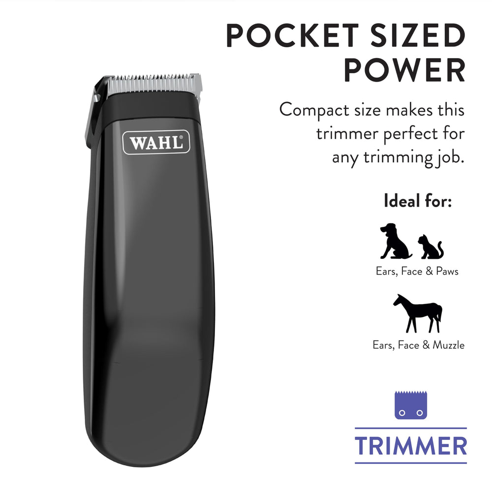 Wahl Super Pocket Pro bonus #40 T-blade expands trimming options.