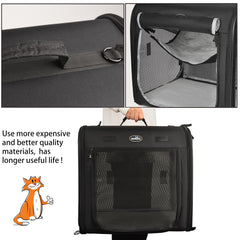 Wakytu 2-in-1 pet carrier split-usage supports two pets on outings.