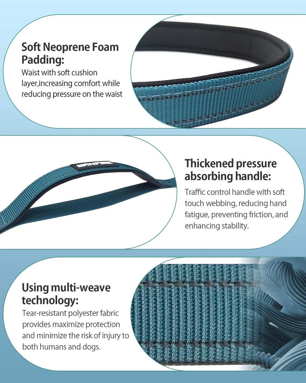 WANFIRE ink blue 360° clip for smooth movement and secure attachment