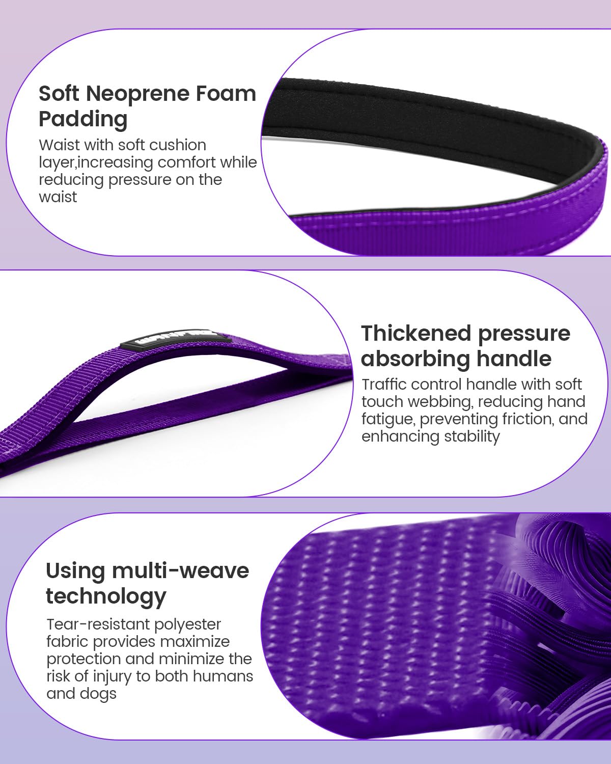 WANFIRE dog leash heavy-duty lock for durable, secure 360° rotation.