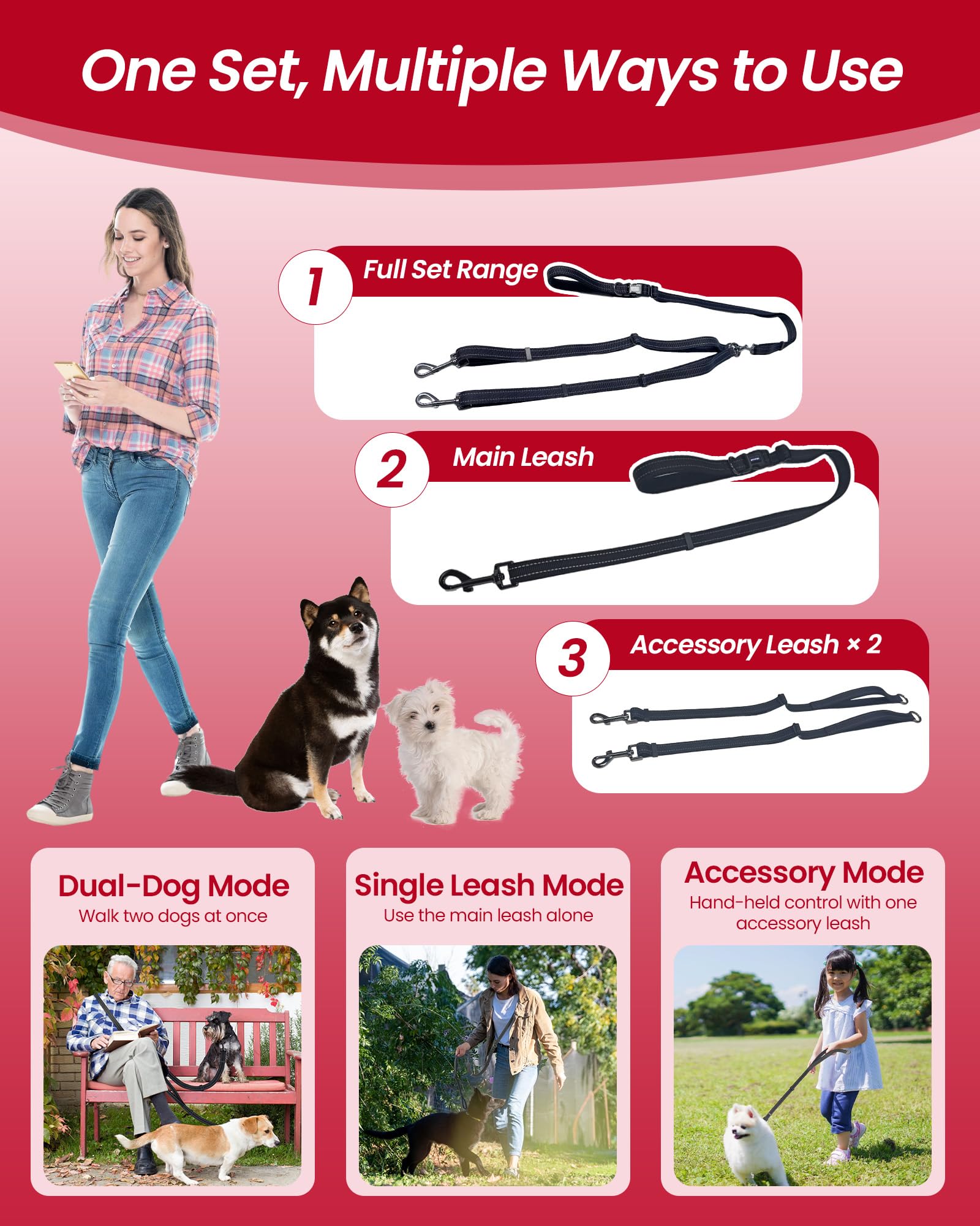 WANFIRE dual dog length adjustable design for custom control