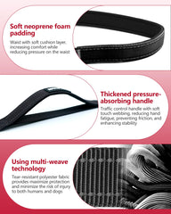 WANFIRE leash with car-seatbelt buckle for secure in-car travel.