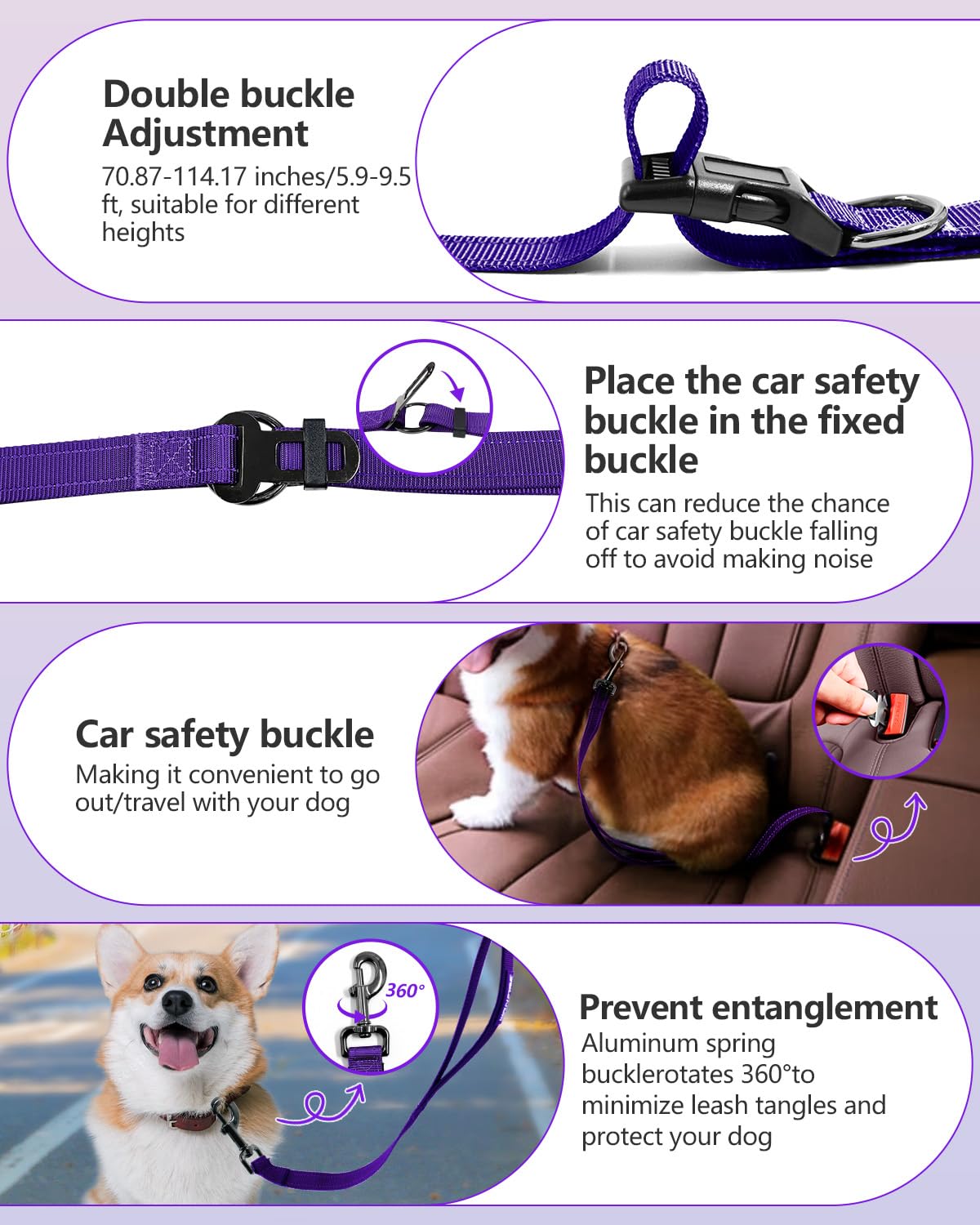 WANFIRE hands-free dog leash in handheld mode for quick control during errands.