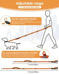 WANFIRE hands-free leash worn as a waist belt for secure jogs.